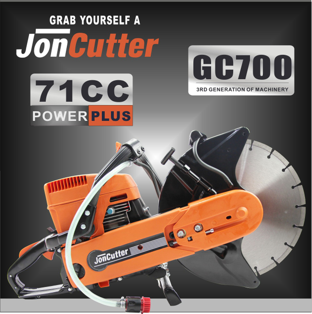 Gasoline saw for cutting concrete Joncutter GC700, 71 cubic meters.