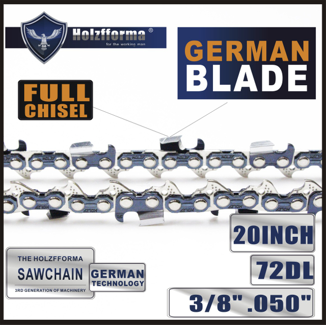 Holzfforma® 20 inches 3/8 .050 72dl chain with a looting saw German blade for many chainsaws replace StiHL 3676 0072, 33RS3-72, 3624 005 0072, Husqvarna 53130041, Oregon D72 72V072, 72LGX072, G, 72EXL072