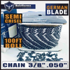 HolzFFORMA® 100FT ROLL 3/8 '.050' 'Semi Chisel Pile chain with 40 sets of coordinated connecting links and 25 boxes