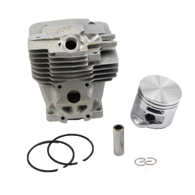 A cylindrical piston set 50 mm for the Stihl MS441 chainsaw 1138 020 1201 with a standard hole