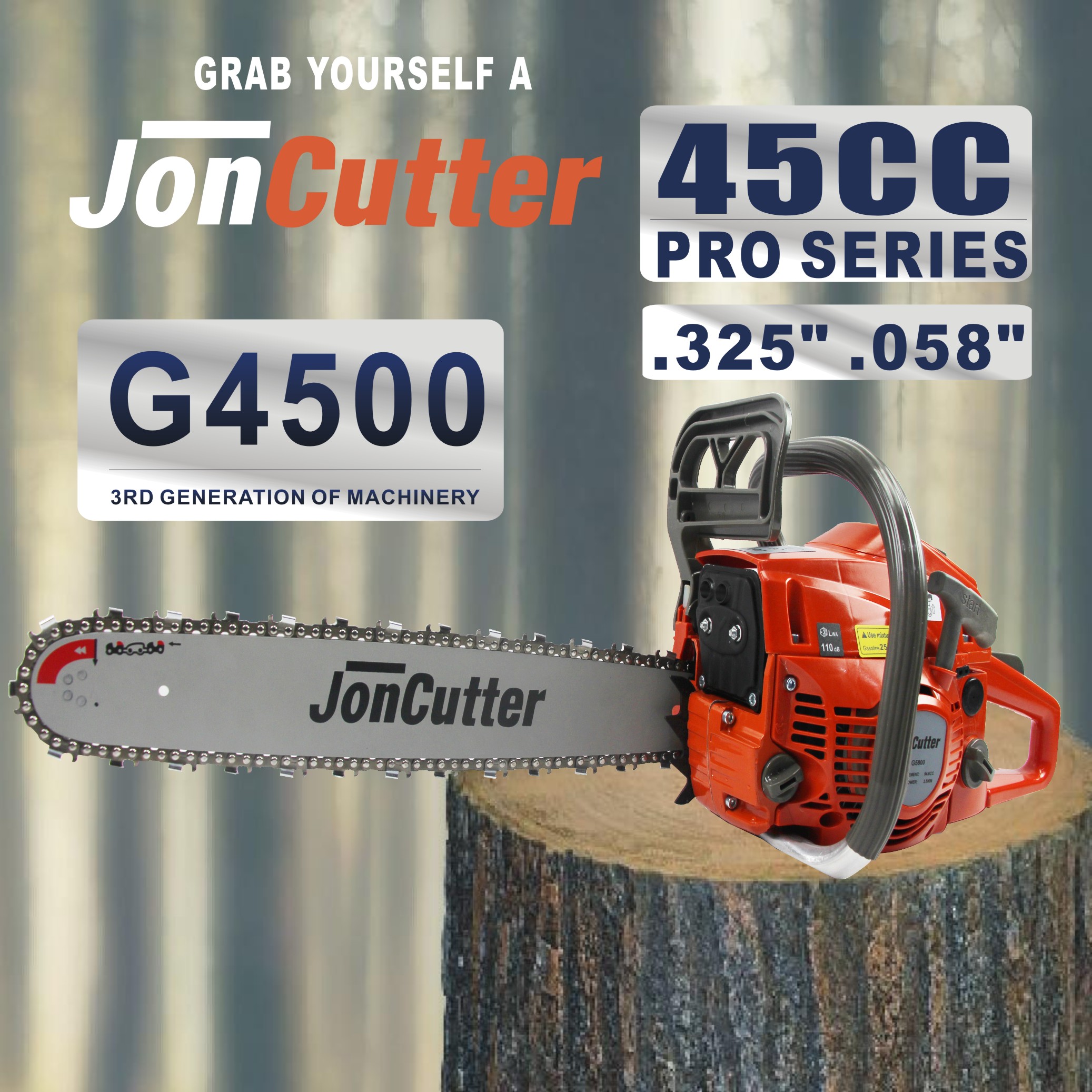 The gasoline chain saw Joncutter 45 cubic meters. cm for home use without a chain and guide tires