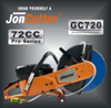 A gasoline saw for cutting concrete Joncutter GC720, 72 cubic meters, cement Concrete Cutter, the disk is not included