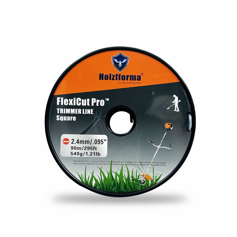 Flexicut Pro ™ 2.4 mm/.095 'x90 m/295 feet high -quality square fishing line for trimmers