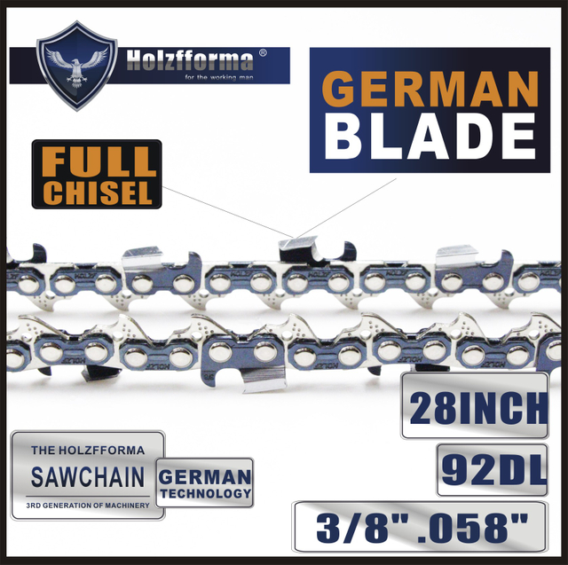 3/8 .058 28 inches 92 drive links Full gear -pile chain for Husqvarna and Stihl chainsaws