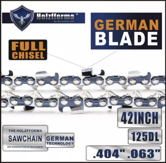 HolzFFORMA® 42 -inch chain .404 .063 125DL with a full bit for the Stihl 088 MS880 070 090 084 075 050 050 050 051 050