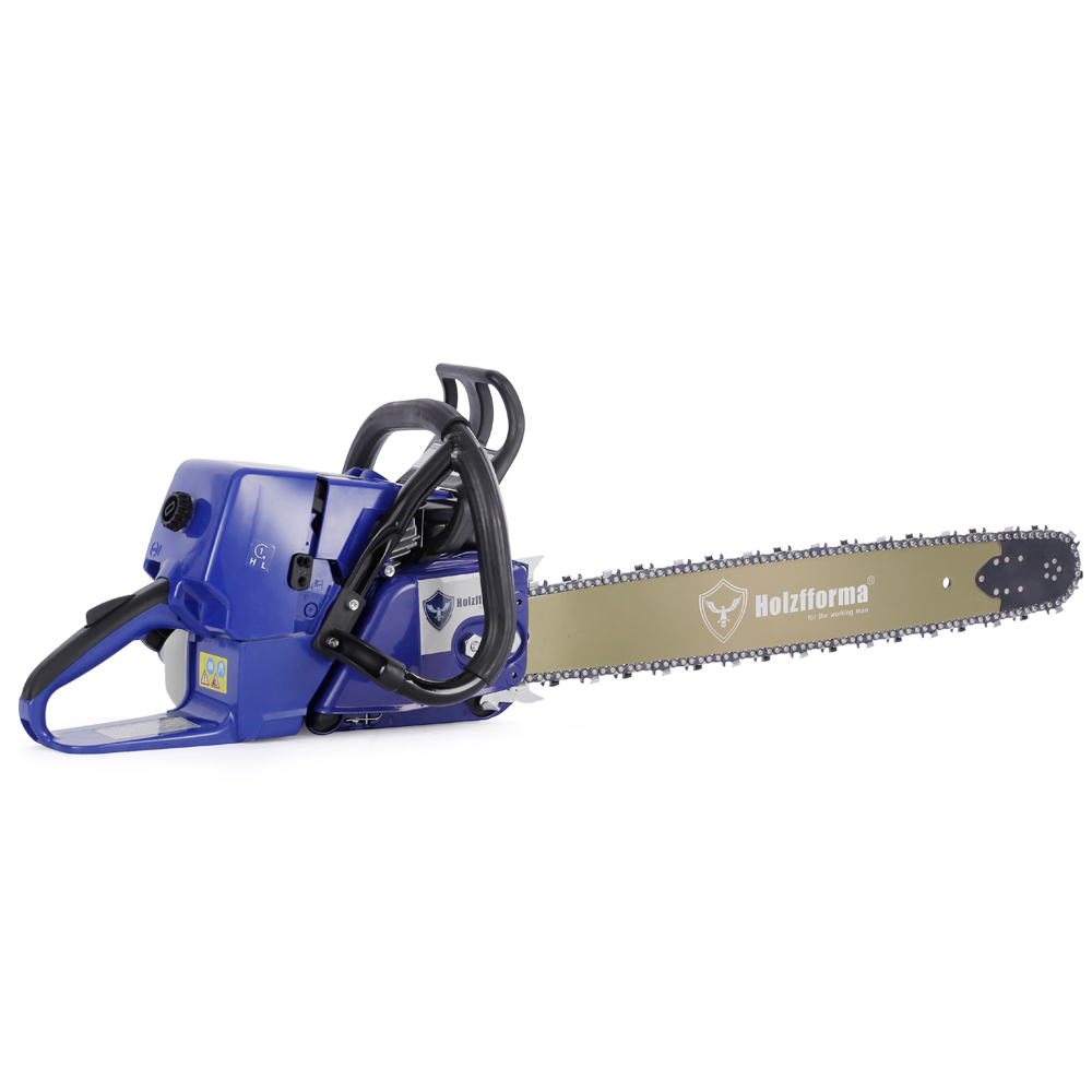 76.5 cubic cubic cm Holzfforma® Blue Thunder G466 gasoline Chain Saw steering wheel with a full clash with a tire of 18 ', 45 cm. 