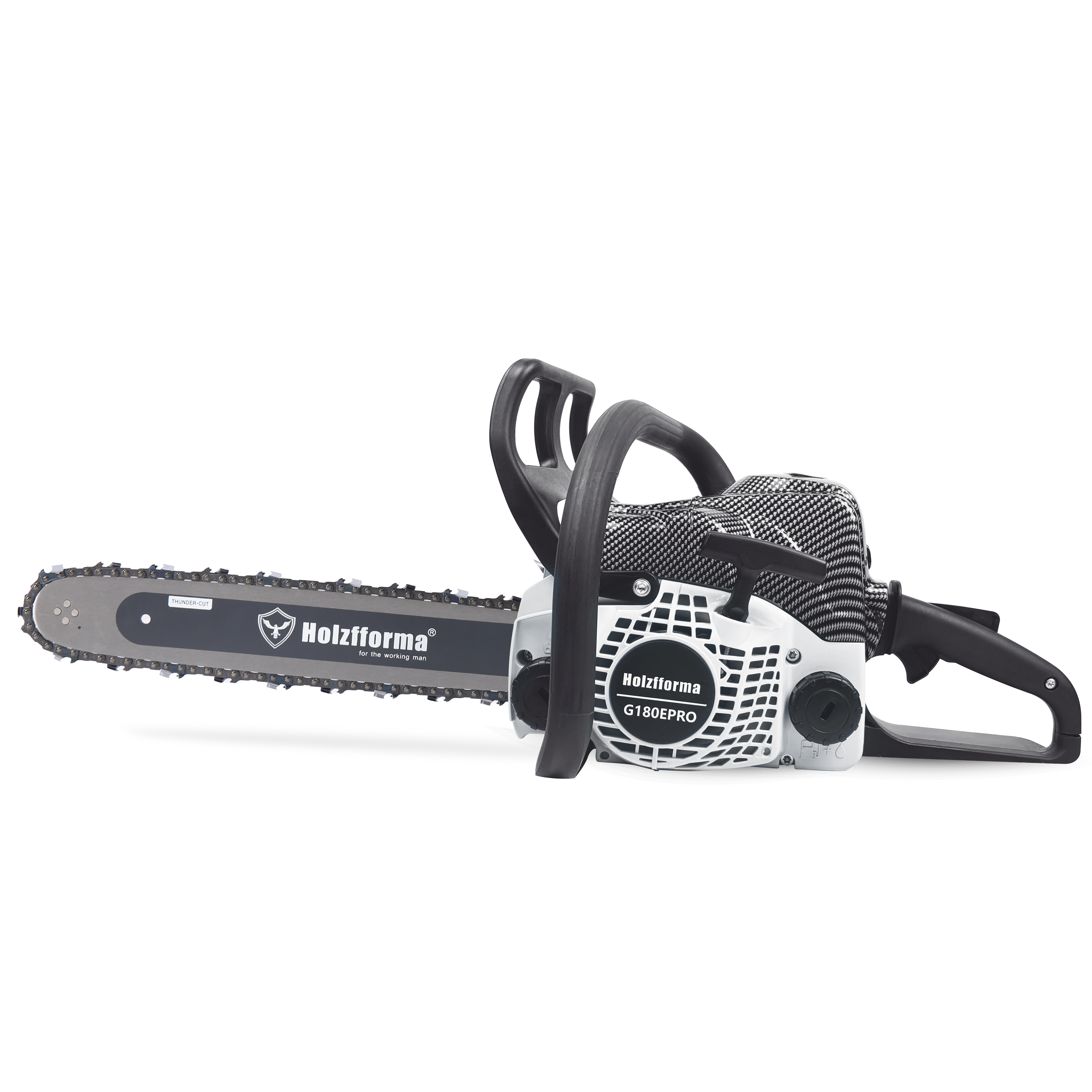 31.8 cubic meters of HolzFFORMA® G180EPRO gasoline Chain Saw with a tire of 16 ', 40 cm.