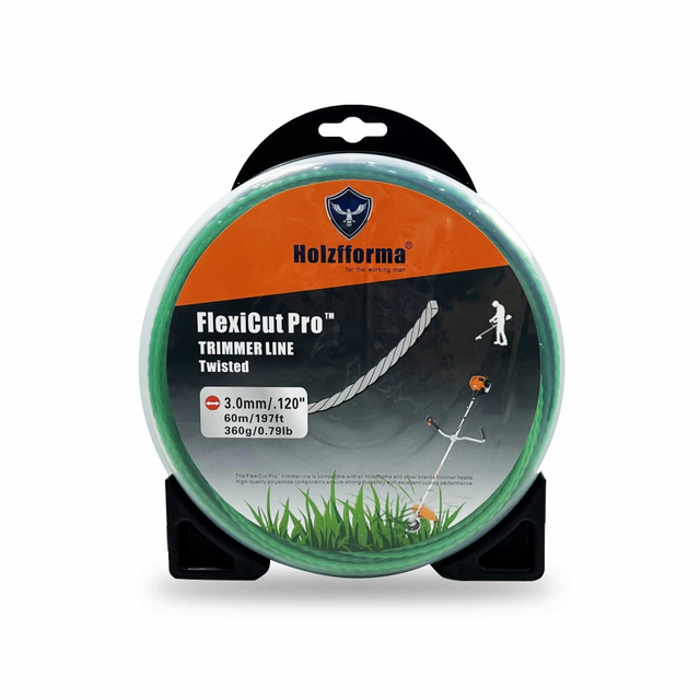 Flexicut Pro ™ 3.0 mm/.120 '' x60 m/197 feet high -quality twisted trimmer fishing line