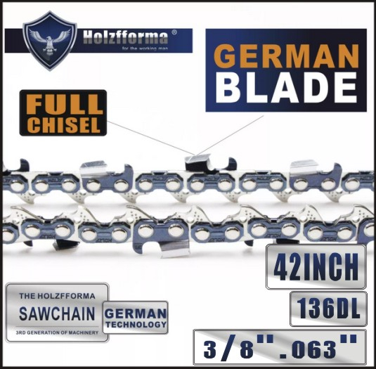 Holzfforma® 42 inches 3/8 .063 136dl Full Dolot circuit for the Stihl MS440 MS441 MS460 MS461 MS661 MS650 066 065 064 HUSQVARNA 61 66 266 272 288 365 365 385 390 3 94 94 39 5 480 562 570 575 More chainsaw